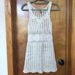White crochet dress
